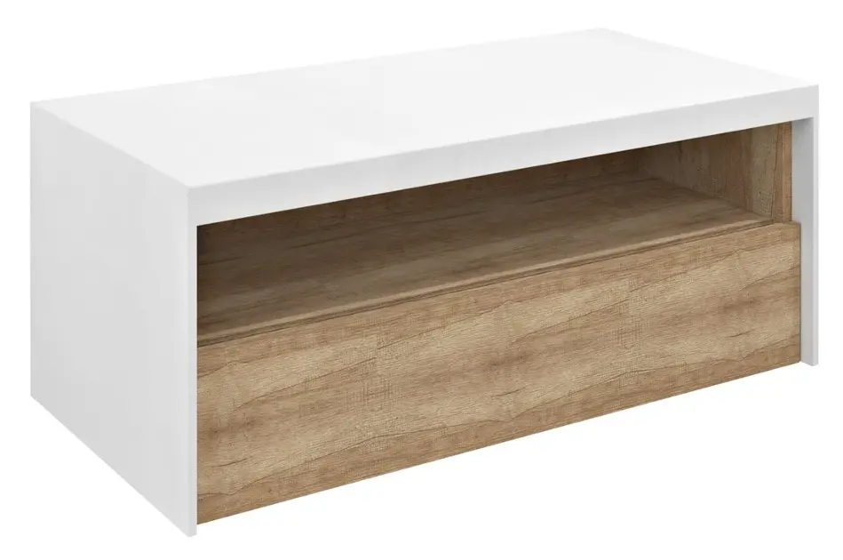 Levně Sapho Viera - Umyvadlová skříňka 100x44x50 cm, 1x zásuvka, matná bílá/dub Alabama VA100-2222