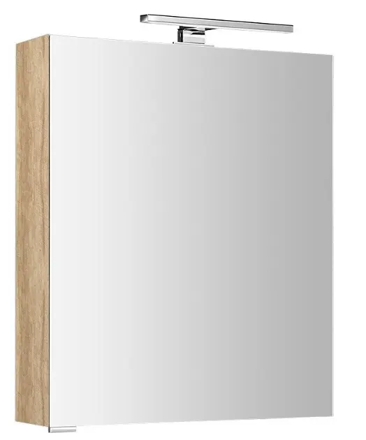Levně Sapho Mirró - Zrcadlová skříňka s LED osvětlením 60x70x16 cm, P/L, dub alabama MC060-0022