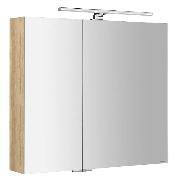 Levně Sapho Mirró - Zrcadlová skříňka s LED osvětlením 80x70x16 cm, 2x dvířka, dub alabama MC080-0022