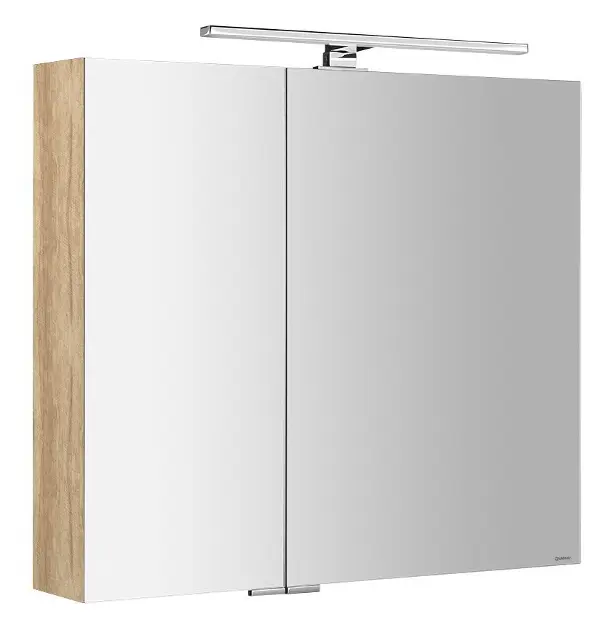 Sapho Mirró - Ogledalo ormarić s LED rasvjetom, 80 x 70 x 16 cm, 2 vrata, Alabama hrast MC080-0022