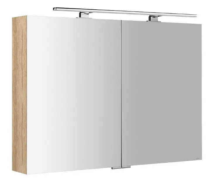 Levně Sapho Mirró - Zrcadlová skříňka s LED osvětlením 100x70x16 cm, 2x dvířka, dub alabama MC100-0022