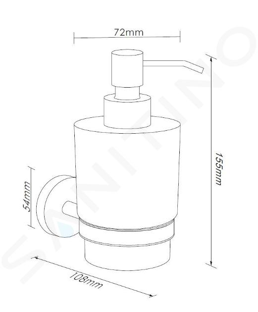 kielle Oudee - Escobilla de WC de pared, con soporte, cristal