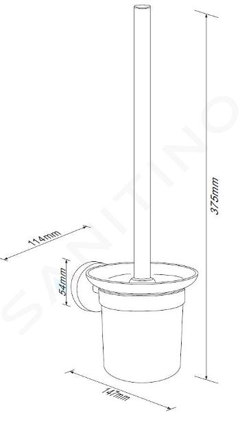 kielle Oudee - Recipiente de repuesto para la escobilla de WC, cristal  opaco 90403070