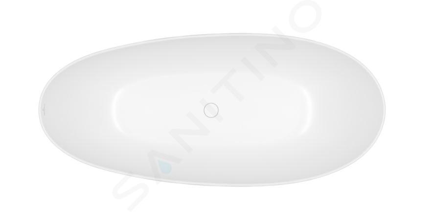 Villeroy & Boch Antao - Volně stojící vana 170x75 cm, Quaryl, Stone White UBQ170TAO7V-RW