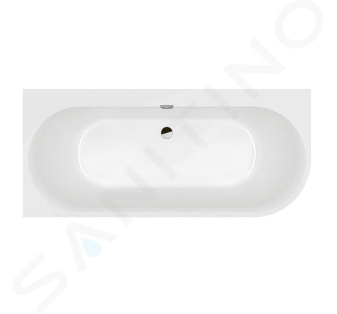 Villeroy & Boch Oberon 2.1 - Badewanne 180x80 cm, links, Alpinweiß UBQ180OBN9CL00VD01