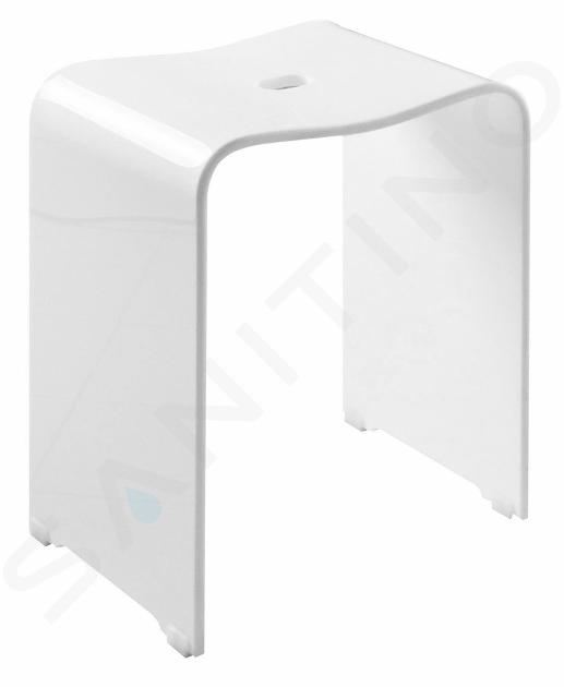 Sapho Accessori Ridder - Sgabello da bagno, bianco opaco A211101