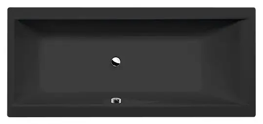 Polysan Cleo - Bañera de 180x80 cm, color negro mate. 95611.21