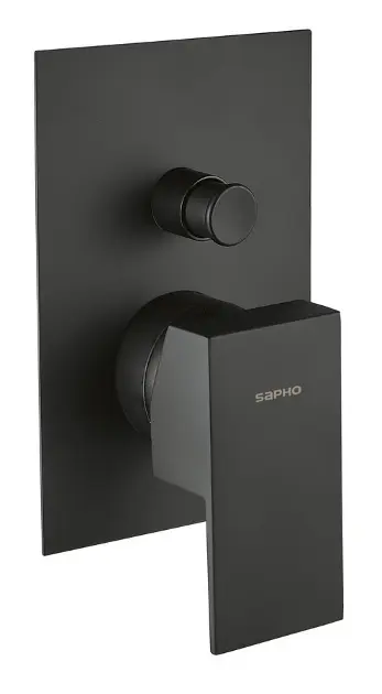 Sapho Latus - Скрит кран за 2 уреда, с тяло, черен мат 1102-42B