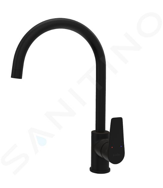 kielle Harmonia - Kitchen sink mixer tap, matte black 10523104