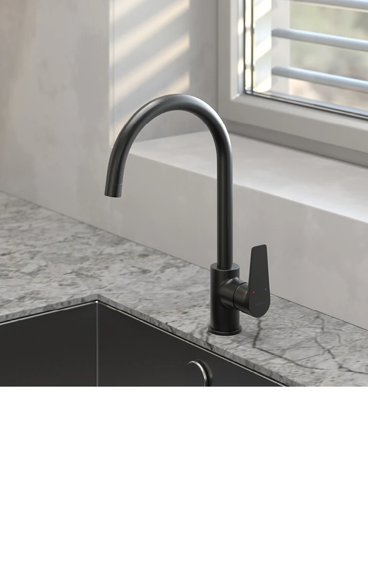 kielle Harmonia - Spültischarmatur, schwarz matt 10523104
