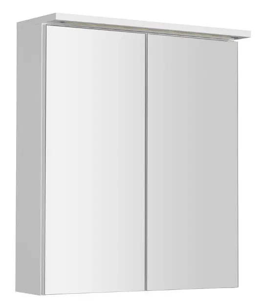 Aqualine KAWA - Zrkadlová skrinka s LED osvetlením, 60x70x22 cm, biela WGL60S