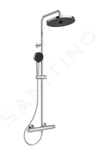 Ideal Standard CeraTherm - Zestaw prysznicowy z termostatem, średnica 26 cm, 2 dysze, chrom A7210AA