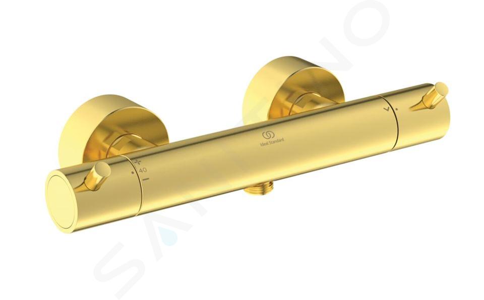 Ideal Standard CeraTherm - Grifo de ducha termostático, oro cepillado A7587A2