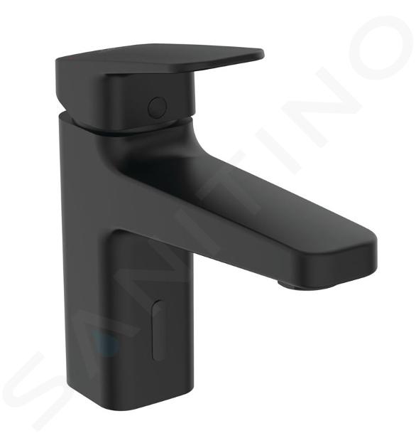 Ideal Standard Ceraplan iX - Grifo de lavabo híbrido, accionado por pilas, negro seda BD282XG