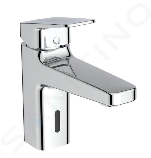 Ideal Standard Ceraplan iX - Grifo de lavabo híbrido, con caño ClickClack, accionado por pilas, cromo BD283AA