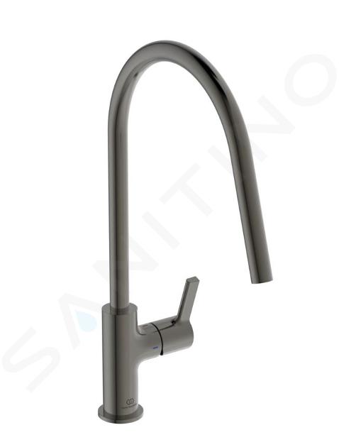 Ideal Standard Gusto - Grifo de fregadero, Gris magnético BD408A5