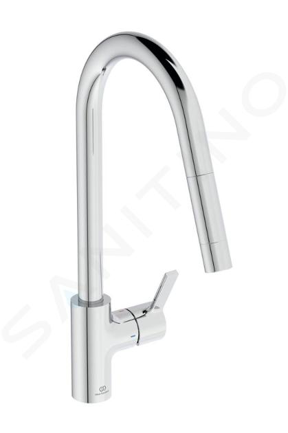 Ideal Standard Gusto - Grifo de fregadero con caño extraíble, cromo BD414AA