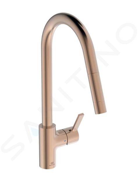 Ideal Standard Gusto - Grifo de fregadero con caño extraíble, Sunset Rose BD414J4