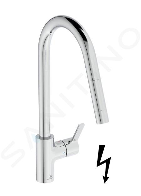 Ideal Standard Gusto - Grifo de fregadero con caño extraíble, cromo BD415AA