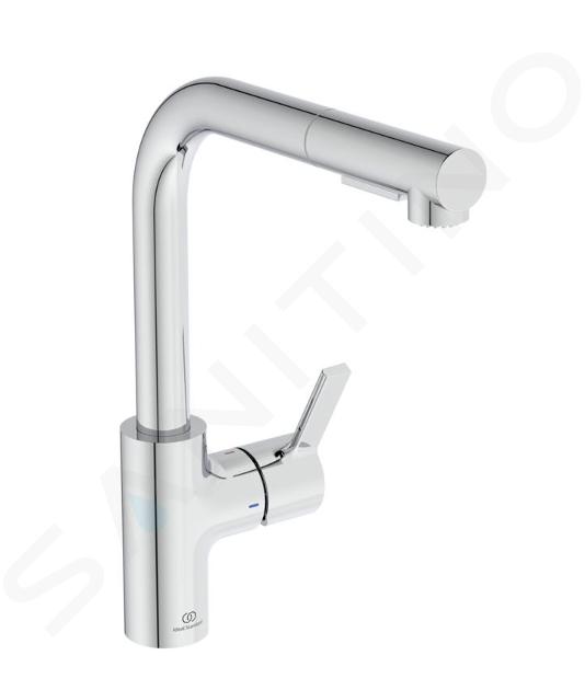 Ideal Standard Gusto - Mitigeur d'évier avec douchette extractible, chrome BD420AA