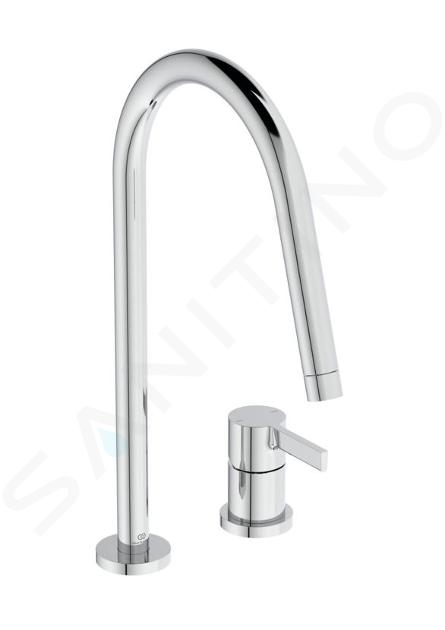 Ideal Standard Gusto - Grifo de bañera, 2 orificios, cromo BD422AA