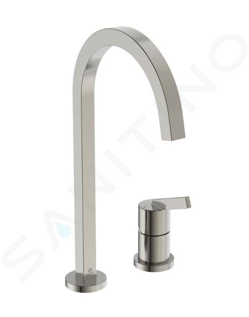 Ideal Standard Gusto - Miscelatore per lavello, installazione a 2 fori, acciaio BD423GN