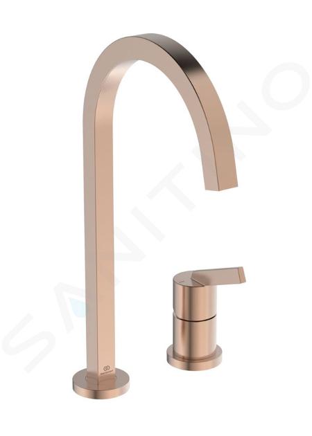 Ideal Standard Gusto - Grifo para fregadero, instalación de 2 orificios, Sunset Rose BD423J4