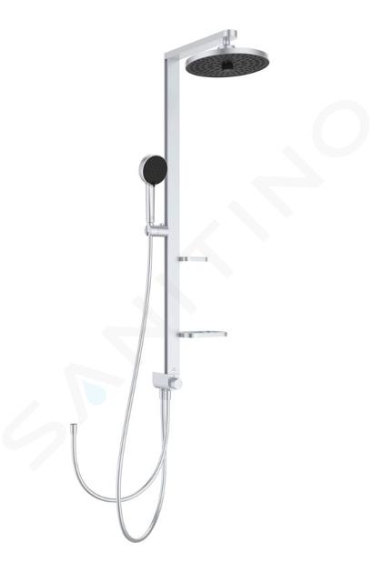 Ideal Standard ALU+ - Set doccia senza miscelatore, diametro 26 cm, 2 getti, argento BD585SI