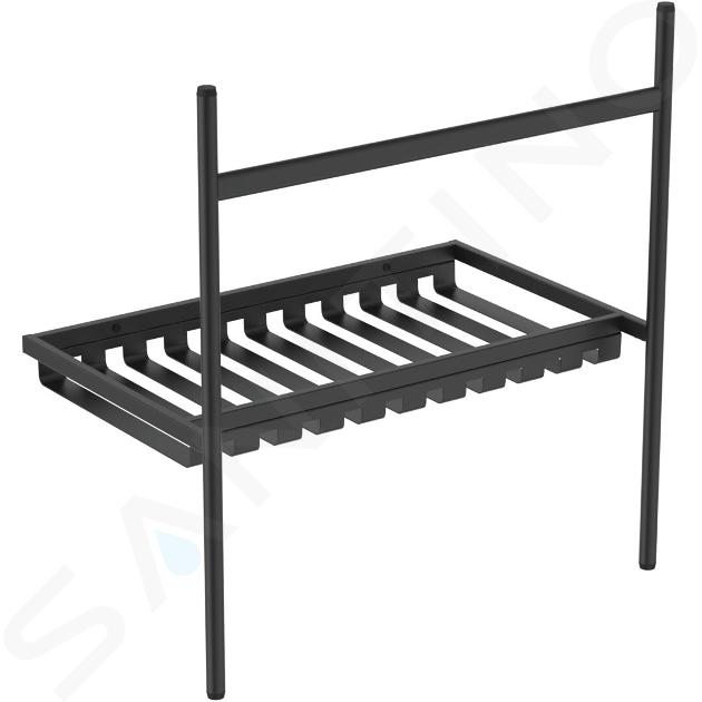 Ideal Standard Conca - Metalen voetstuk voor wastafel 80 cm, zijde zwart E2533XG