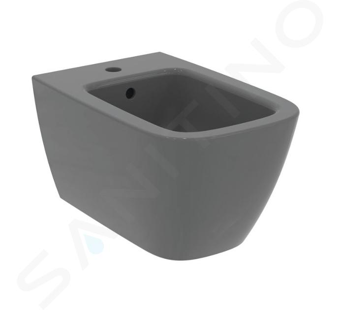 Ideal Standard i.Life B - Bidé colgante, orificio para grifo, gris brillante T461558