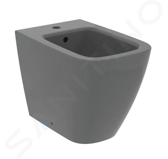 Ideal Standard i.Life B - Bidet à poser, trou pour robinetterie, gris brillant T461758