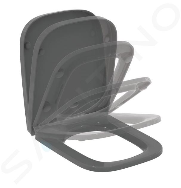 Ideal Standard i.Life B - WC-Sitz Wrapover, SoftClose, grau glänzend T468358