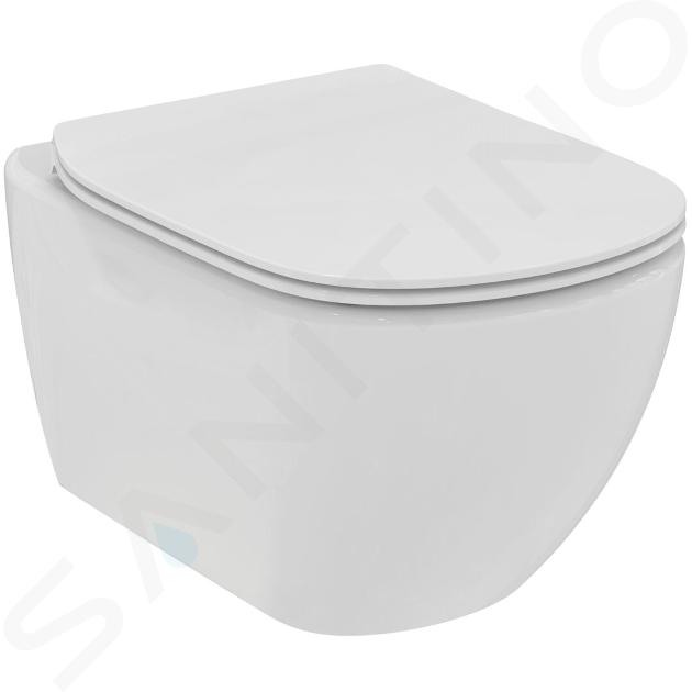 Ideal Standard Tesi - WC suspendu avec abattant SoftClose, RimLS+, blanc T536001