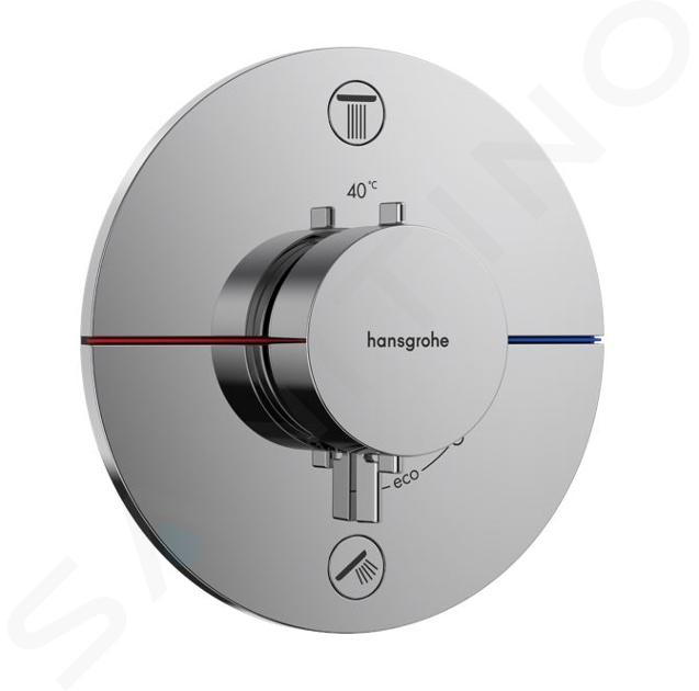 Hansgrohe ShowerSelect Comfort - Grifo empotrado termostático para 2 dispositivos, cromo 15554000