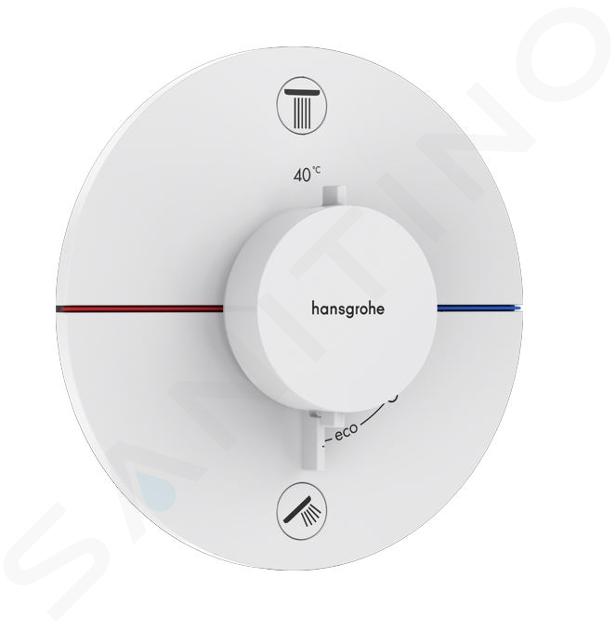 Hansgrohe ShowerSelect Comfort - Termostatická batéria pod omietku, na 2 spotrebiče, matná biela 15554700