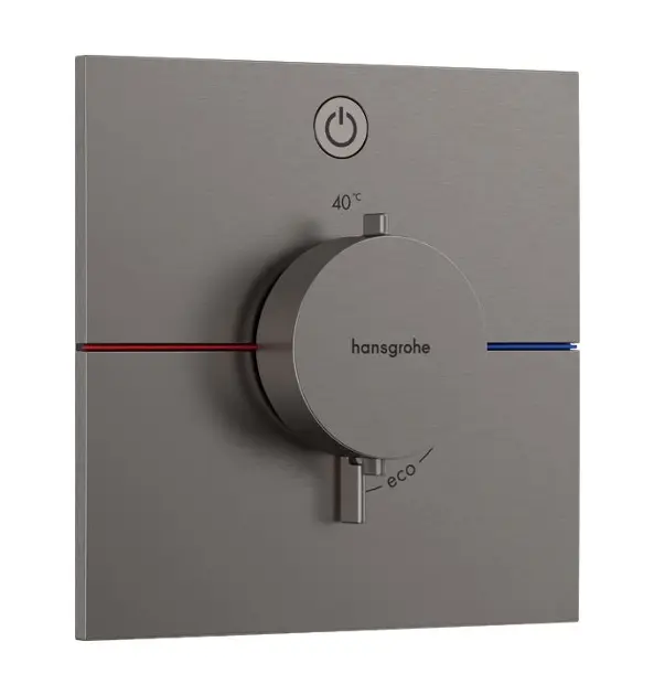 Hansgrohe ShowerSelect Comfort - Piiloasennettava termostaattihana, harjattu musta kromi 15571340
