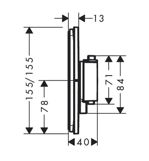 Hansgrohe ShowerSelect Comfort - Unterputz-Thermostatarmatur  