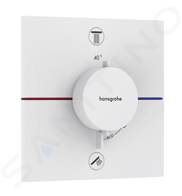 Hansgrohe ShowerSelect Comfort - Termostatická batéria pod omietku, na 2 spotrebiče, matná biela 15572700