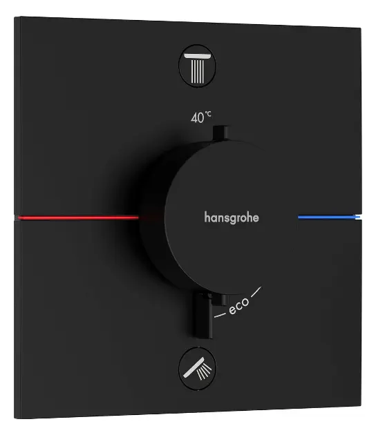 Hansgrohe ShowerSelect Comfort E - Ugrađeni termostatski miješalj, za 2 uređaja, mat crna 15578670