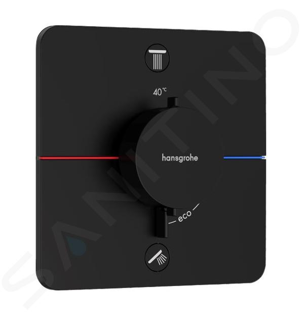 Hansgrohe ShowerSelect Comfort - Miscelatore termostatico ad incasso per 2 utenze, nero opaco 15583670