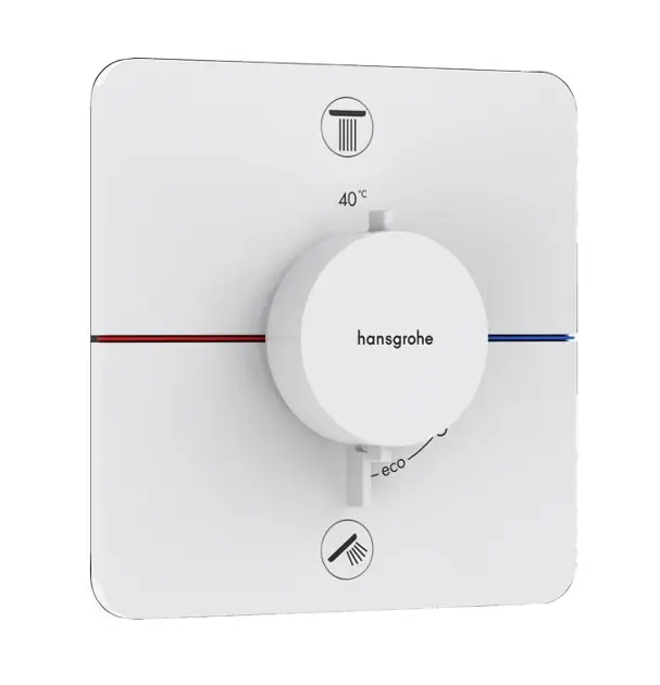 Hansgrohe ShowerSelect Comfort - Unterputz-Thermostatarmatur, für 2 Verbraucher, weiß matt 15583700
