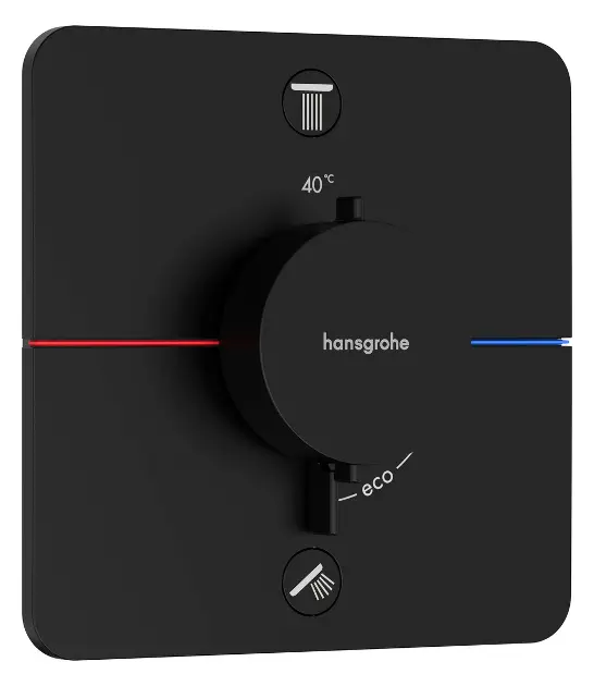 Hansgrohe ShowerSelect Comfort Q - Ugrađeni termostatski miješalj, za 2 uređaja, mat crna 15586670
