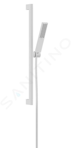 Hansgrohe Pulsify E - Conjunto de alcachofa de ducha, barra y flexo, EcoSmart,blanco mate 24380700