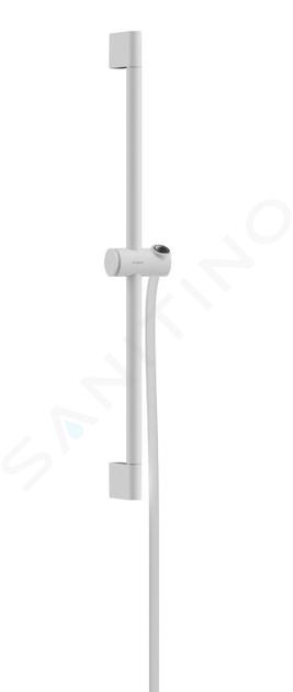 Hansgrohe Unica - Barra de ducha 67 cm con manguera, blanco mate 24400700