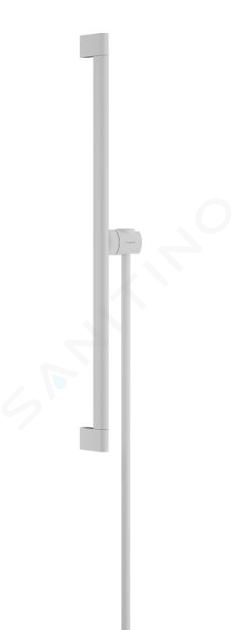 Hansgrohe Unica - Barre de douche 66 mm, avec flexible, blanc mat 24402700