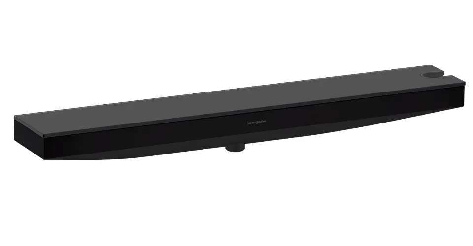 Hansgrohe Rainfinity - Tablica perforowana ścienna z uchwytem i półką, kolor czarny matowy 26858670