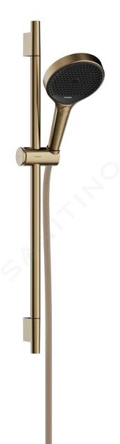 Hansgrohe Rainfinity - Conjunto de alcachofa de ducha, barra y manguera, 3 chorros, bronce cepillado 28745140