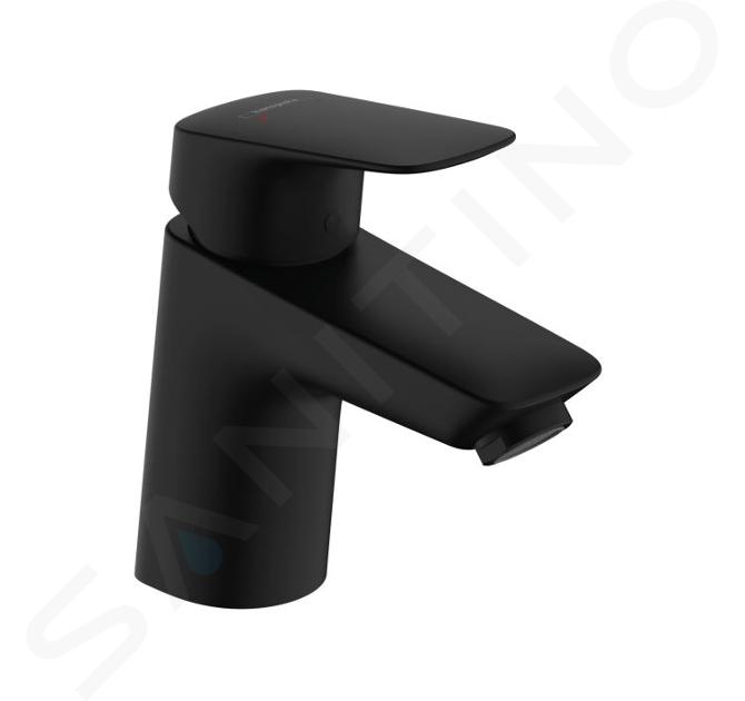 Hansgrohe Logis - Baterie lavoar cu evacuare, EcoSmart, negru mat 71070670