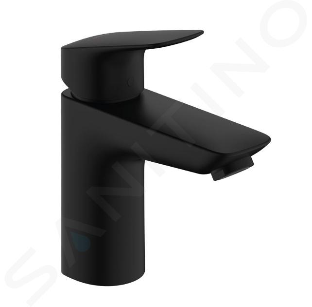 Hansgrohe Logis - Miscelatore da lavabo, con sistema di scarico Push-Open, EcoSmart, nero opaco 71107670