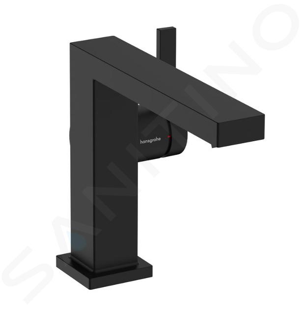 Hansgrohe Tecturis E - Waschtischarmatur mit Push-Open-Ablaufgarnitur, CoolStart, EcoSmart, schwarz matt 73020670